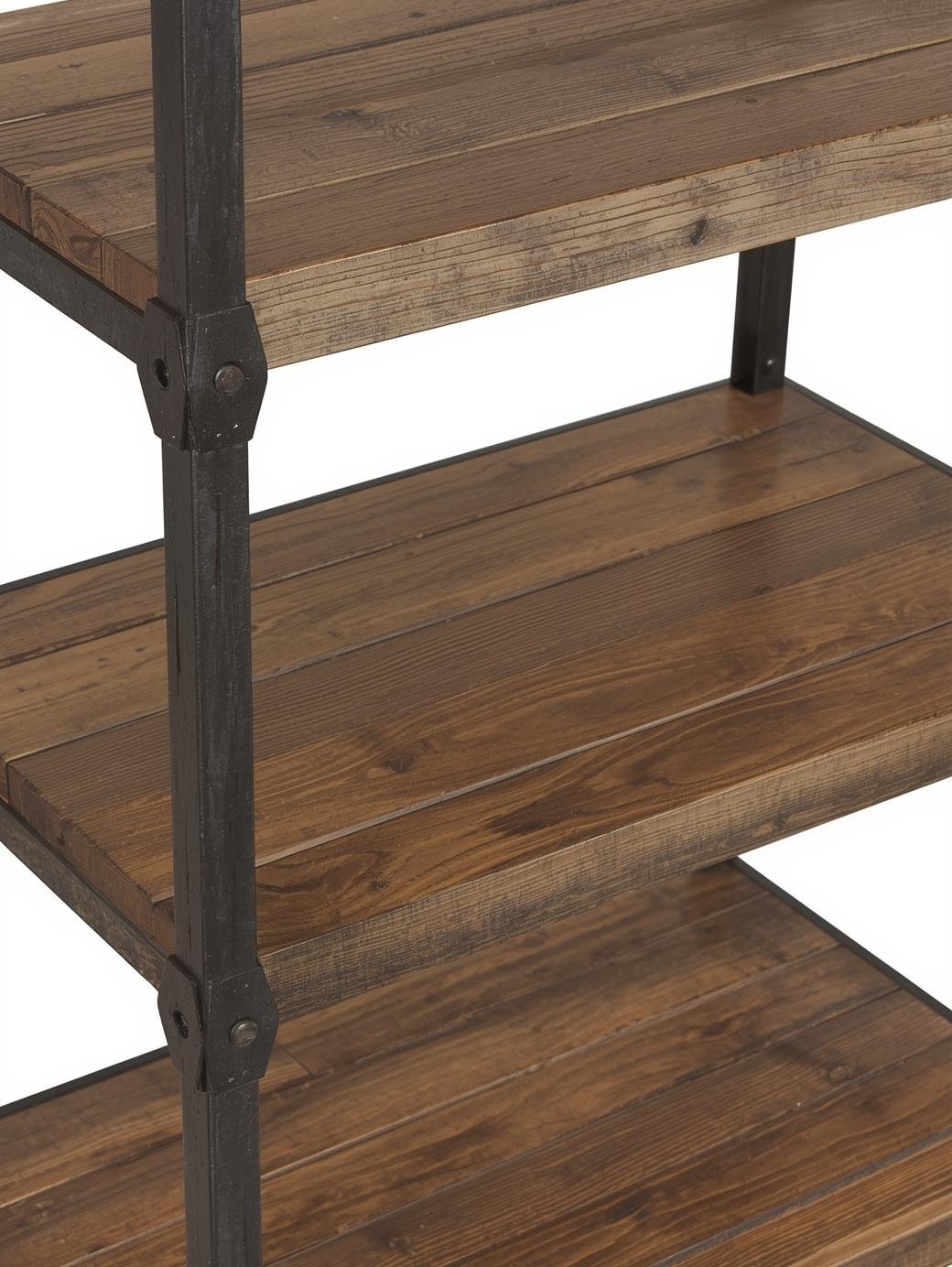 3 Tier Wood With Metal Shelf - Image 4