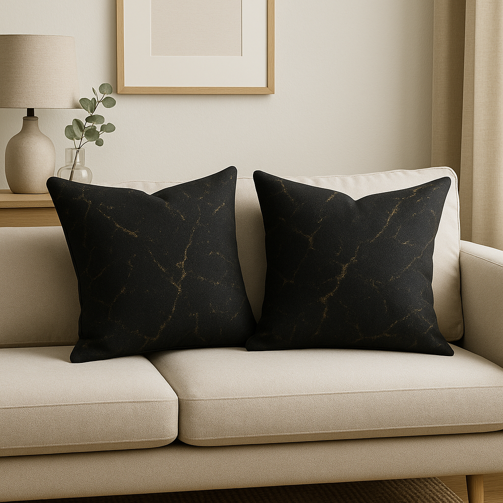 Cushion || Velvet || Black || 45*45cm - Image 2