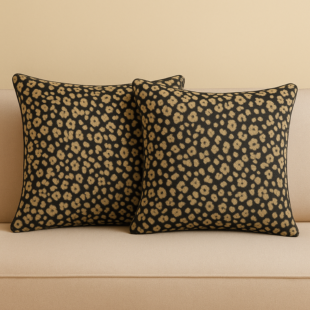 Cushion || Animal Print || Yellow & Black || 45*45cm - Image 4