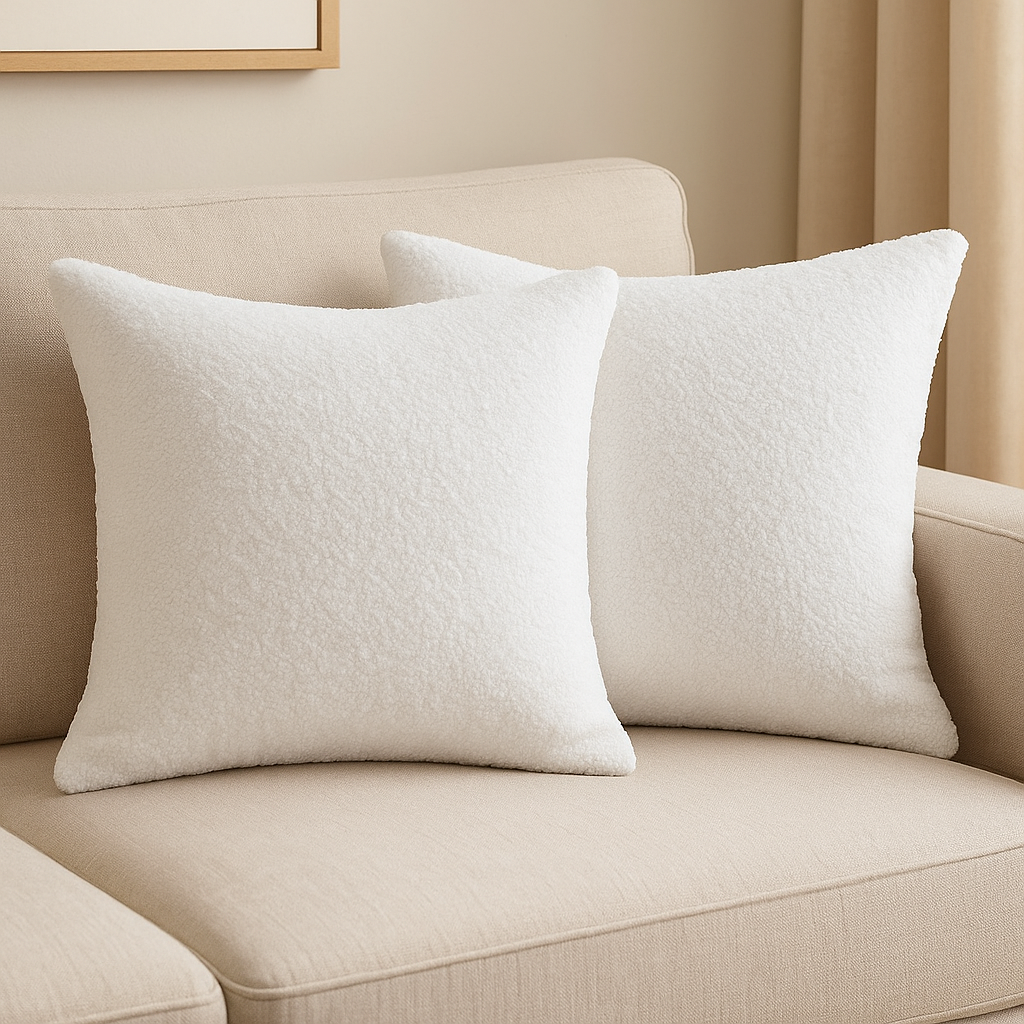 Cushion || Boucle || White || 45*45cm - Image 4