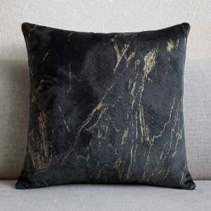 Cushion || Velvet || Black & Bold Marble Pattern || 45*45cm