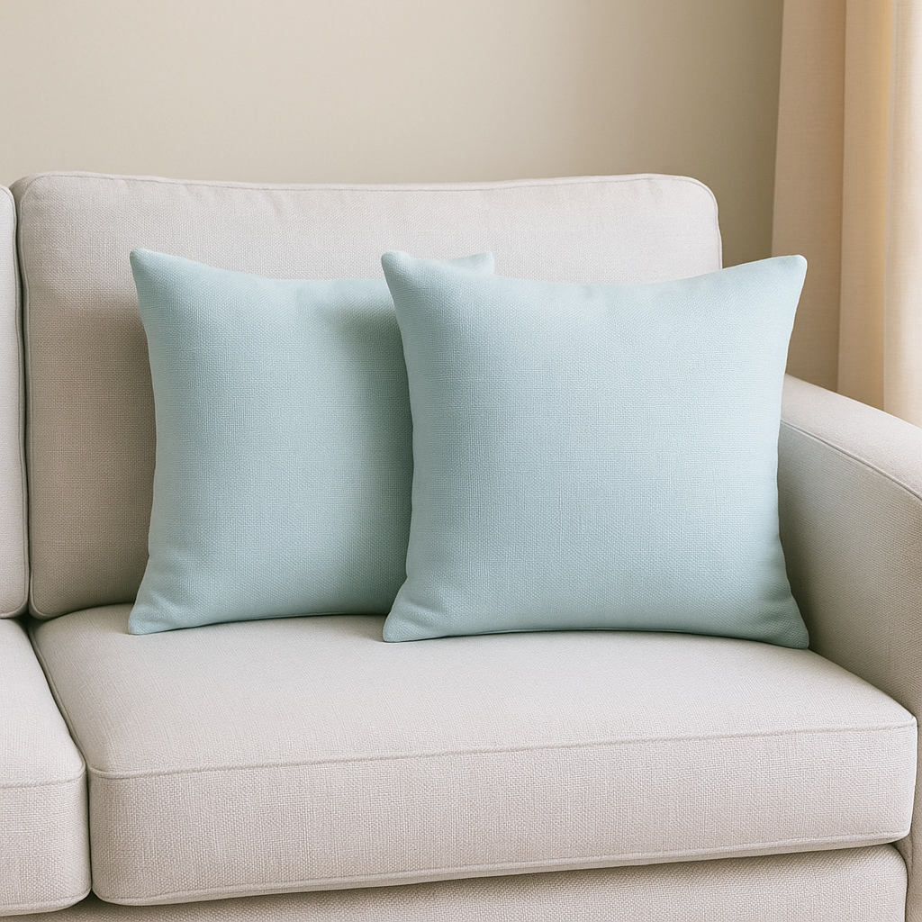 Cushion || Lining Finishing || Sky Blue || 45*45cm - Image 4