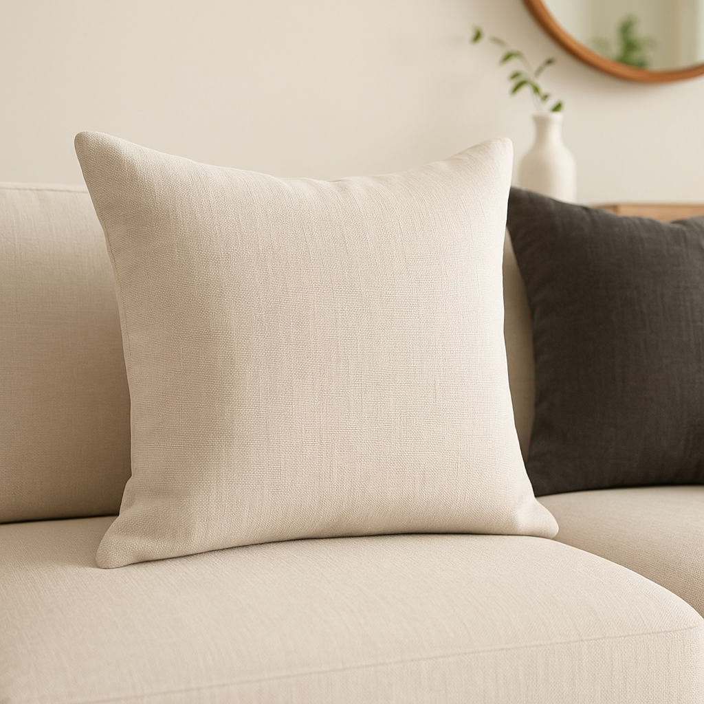 Cushion || Lining Finishing || Cream || 45*45cm - Image 4