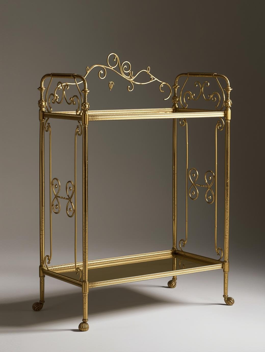 Heirloom Gold Metal Folding Shelf