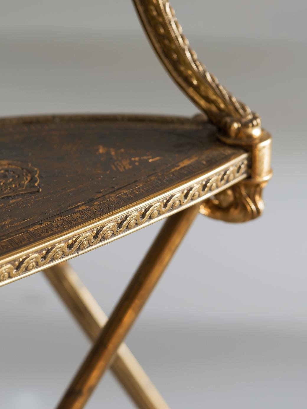 Heirloom Gold Metal Folding Shelf - Image 5