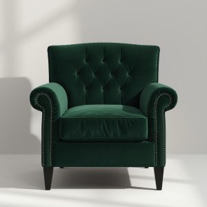 Roxanne Tufted Natural Accent Chair
