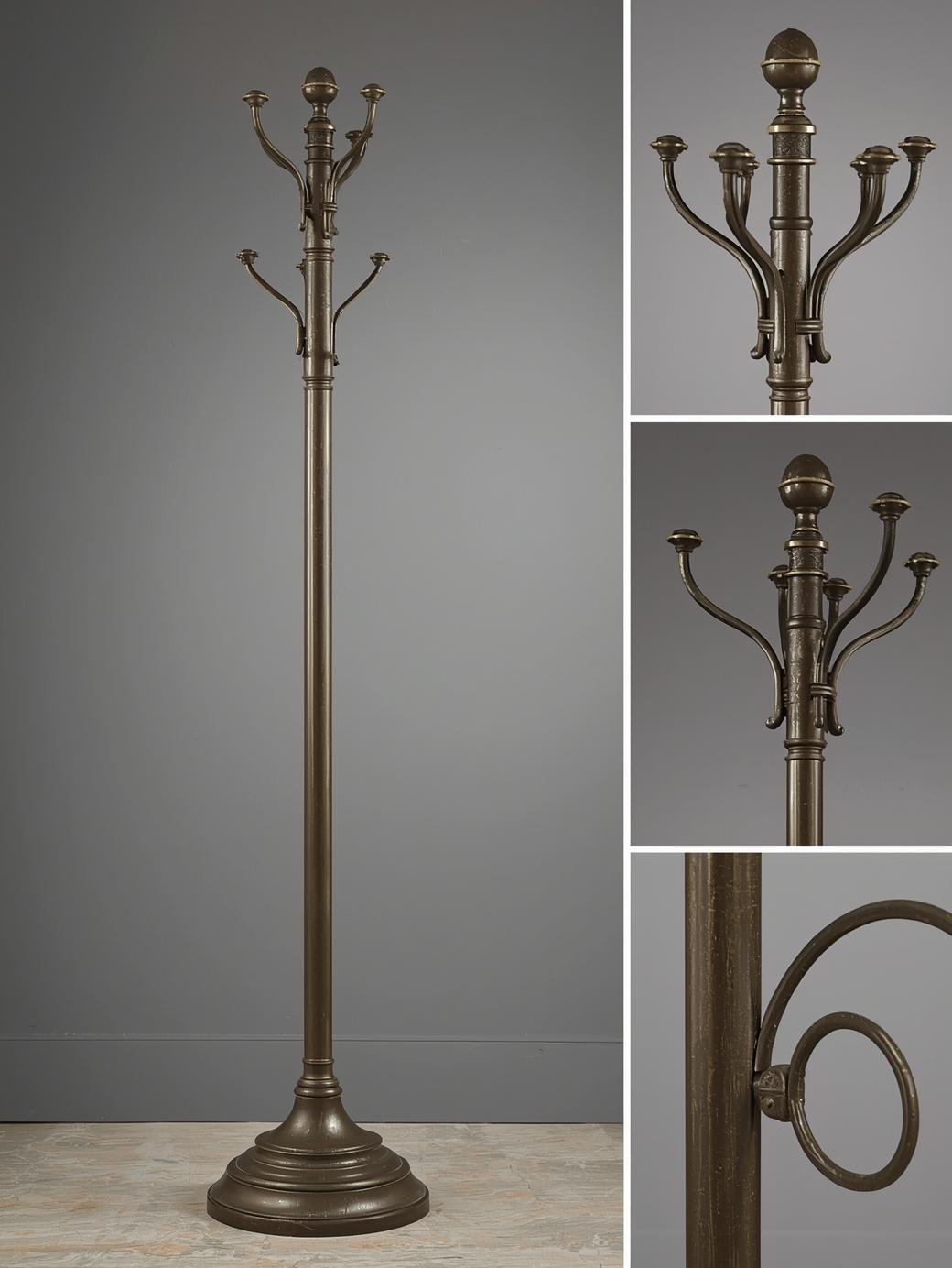 68in. Bronze Metal Coat Rack - Image 2